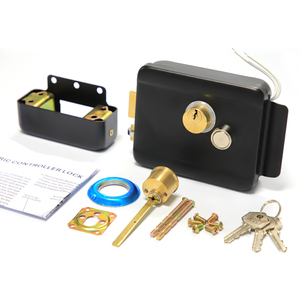 Cerradura de seguridad de doble cilindro de fabricación de alta calidad, cerradura de puerta de borde eléctrica de 12V, cerradura de puerta de cerrojo electrónico con llaves - Product Image 5