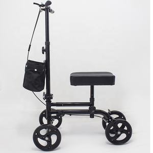 चिकित्सा के लिए हटाने योग्य टोकरी के साथ वयस्क तह घुटने वाकर स्कूटर टूट टखने HW-8001 स्टील घुटने वॉकर अर्थव्यवस्था वॉकर - Product Image 5