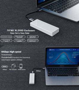 Boîtier de <span class=keywords><strong>disque</strong></span> <span class=keywords><strong>dur</strong></span> externe <span class=keywords><strong>SSD</strong></span> <span class=keywords><strong>Thunderbolt</strong></span> 3, coque en aluminium, 40 Gbps, <span class=keywords><strong>4</strong></span> To, PCIE M.2 Nvme <span class=keywords><strong>Ssd</strong></span> - Product Image 4