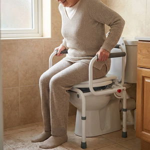Chaise de toilette Long Heng, tabouret de douche en métal blanc, siège de bain multifonctionnel pour usage domestique - Product Image 2