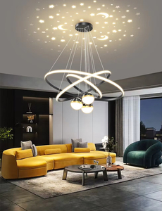 Đèn chùm chiếu sao LED sang trọng hiện đại Đèn treo bằng nhôm trong nhà cho phòng ăn Phòng khách Đơn giản thanh lịch - Product Image 4