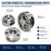 Composants de boîte de vitesses planétaire de robot CNC de précision avec bride et trous de montage, pièces usinées CNC personnalisées OEM ODM