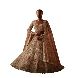 Divyam Creation Embroidered <b>Net</b> Lehenga Choli Set Floor-Length Traditional Wedding Wear for Women India Pakistan Style Spandex - Product Image 1