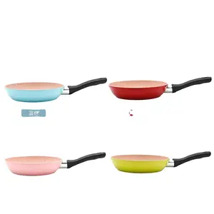 China Supply Cheap 12-18cm 2 Ply Aluminum Alloy Non Stick Coating Frying Pan Cooking Pan