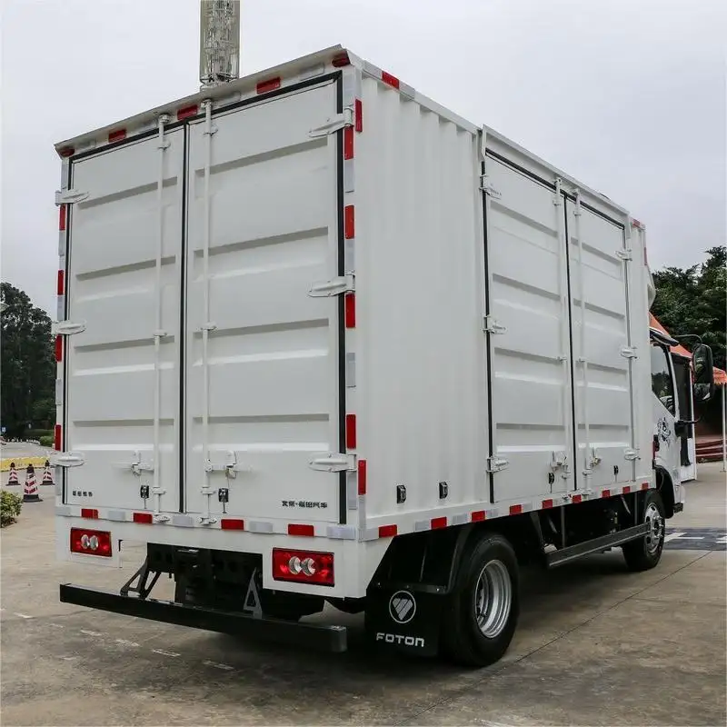 Chiba yeni Foton 3 5 8 ton 4*2 sürüş Mini hafif dizel Van kutusu kargo kamyon