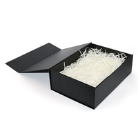 Stock Venta Imán plegable negro Embalado 20*18*8 Caja de papel Caja de imán plegable de cartón de calidad