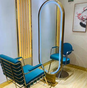 Espejo LED de Doble Cara de Lujo, Diseño Moderno, Estación de Metal para Barberías y Salones de Belleza - Product Image 6