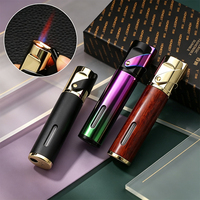 Honnête Shouwang 1 briquet coupe-vent moderne fenêtre visuelle aluminium + plastique métal gonflable fil de tungstène allume-cigare