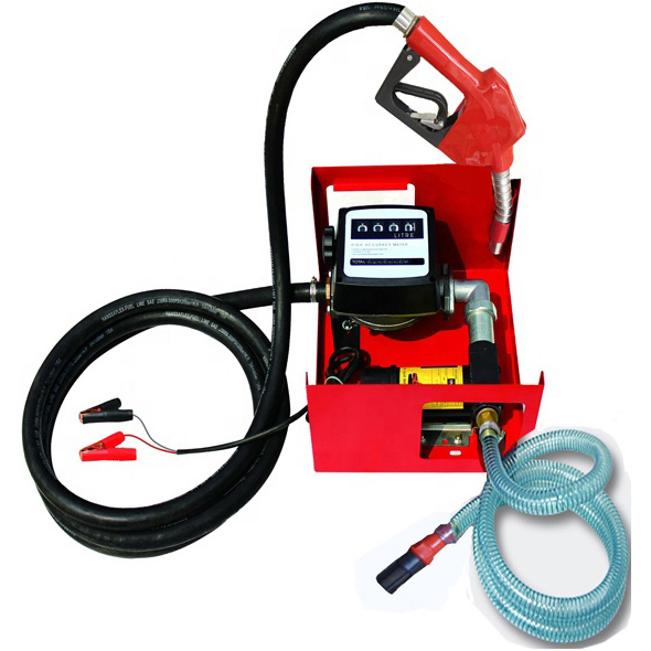 Conjunto de bomba de transferência de combustível diesel, mini dispensador de óleo com bico de dispensamento automático, 12v/24v