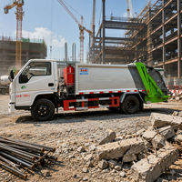 Camion poubelle compacteur arrière léger à moteur diesel automatique, structure scellée, conception anti-pollution pour la collectivité