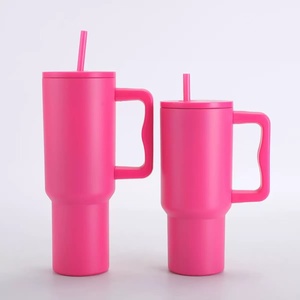 0 Oz Nóng Lạnh Cách Điện Thermos Cup 40 Oz Thủy Nước Cốc Cà Phê Thép Không Gỉ Tumbler Với Xử Lý Lật Rơm Và Nắp - Product Image 4