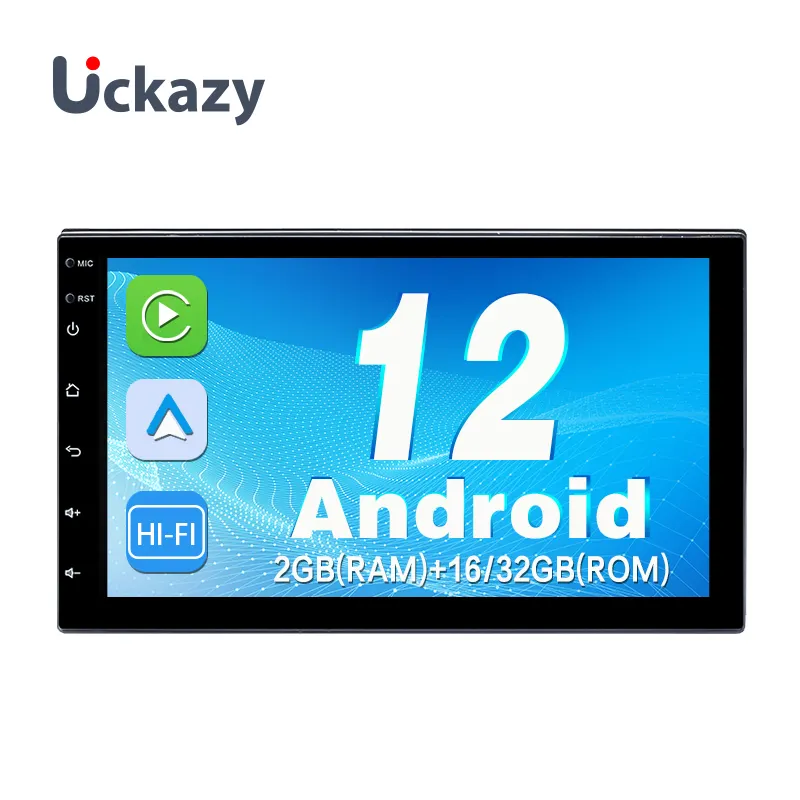 7 אינץ 2 דין כפול דין אנדרואיד 12 רכב נגן DVD GPS עם אוניברסלי רדיו סטריאו אודיו ראש יחידה carplay מסך