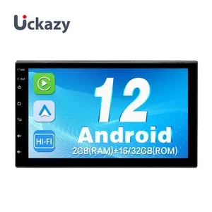 7 אינץ 2 דין כפול דין אנדרואיד 12 רכב נגן DVD GPS עם אוניברסלי רדיו סטריאו אודיו ראש יחידה carplay מסך