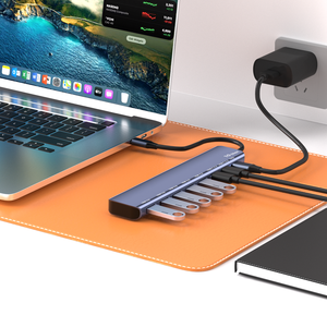 Sản phẩm mới Type-C để Gen2 10Gbps 8 trong 1 adapter với <span class=keywords><strong>USB</strong></span>-A 4 cổng 3.0 + <span class=keywords><strong>USB</strong></span>-A + <span class=keywords><strong>USB</strong></span>-C 10Gbps + PD 8-<span class=keywords><strong>Port</strong></span> <span class=keywords><strong>USB</strong></span> <span class=keywords><strong>3.2</strong></span> <span class=keywords><strong>Hub</strong></span> - Product Image 4