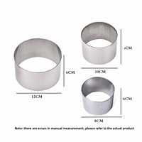 Haute Qualité En Acier Inoxydable Cuisson Gâteau Anneaux Ensemble Forme Ronde Gâteau Mousse Moule Pour Pâtisserie Gâteau Mousse Et Crêpe