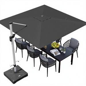 Sombrilla de <span class=keywords><strong>Patio</strong></span> <span class=keywords><strong>Cantilever</strong></span> de Aluminio para Exteriores Paramondo de 10 Pies con Rotación de 360°, Sombra Colgante para Jardín, Terraza y Muebles de Exterior - Product Image 2