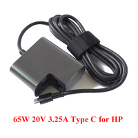 Nuevo adaptador de cargador de CA USB tipo C 65W 20V 3.25A para HP Spectre X360 13-AE015DX Elite X2 1012 fuente de alimentación para computadora portátil