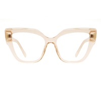 Monture de lunettes optiques surdimensionnées tendance en acétate, design mode féminin de haute qualité, forme œil de chat biseauté et épais, pour adultes