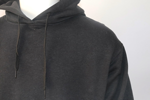 Custom Men Solid Black Loose Hoodie 55% Hanf 45% Bio-Baumwolle Langarm verdickter <span class=keywords><strong>Pullover</strong></span> mit Tasche - Product Image 3