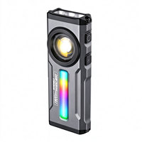 Lampe de poche LED portable 1800 lumens, lampe de travail, lumière UV RGB, rechargeable par USB, étanche, torche de camping en plein air