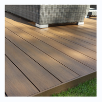 Planche de plancher extérieure en bois et plastique terrasse en composite vente en gros