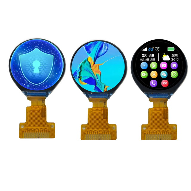 0.71 Inch 160*160 SPI Small Circular TFT LCD Screen Smallest Round LCD Display Display 12Pin GC9D01 Round LCD Module Panel