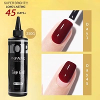 R S Nail 15ml 250ml Hema Free Vernis Gel UV Haute Brillance Sans Résidu Couche de Finition et de Base en Vrac
