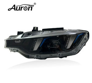 Nouvel ensemble de feux de jour (DRL) jaunes et blancs Plug & Play pour BMW Série 3 F30 F35 2013-2018, feux de freinage type « yeux de serpent » 6000K 12V - Product Image 1