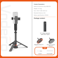 Vndefo 1.42 M Portable Selfie Stick Trépied À Distance Nouveau Mini Équipement De Streaming En Direct En Alliage D'aluminium Support De Téléphone Magnétique Durable