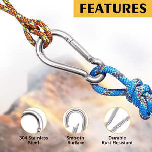 Ağır paslanmaz çelik 304 karabina klip karbon yaylı kanca-üstün kaliteli ürün - Product Image 4