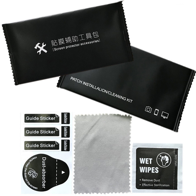 Coated Paper Screen Dry and Wet Cleaner Dust-absorber Cell Phone Tablet Screen Glass Protector Installation Tool Kit Set