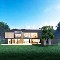 Maison mobile de location pour les vacances, villa préfabriquée, bâtiment modulaire en acier léger, maisonnette portable assemblée, décoration personnalisée