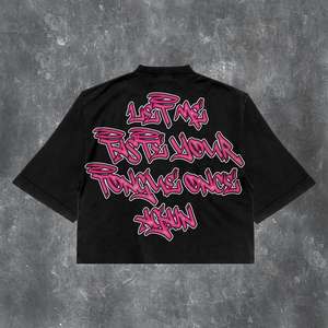 Tùy Chỉnh Hip Hop Quá Khổ Đau Khổ Cắt Boxy T-Shirt Cho Phụ Nữ Rửa Dạo Phố Nặng 100% Cotton Cắt May Đồ Họa - Product Image 5