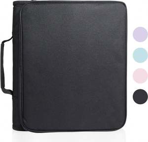 Free Sample BSCI 3-ring Polyester Zipper Binder with Durable Shoulder Strap 5 Subject File <b>Folder</b> Multiple <b>Pockets</b> - Product Image 6