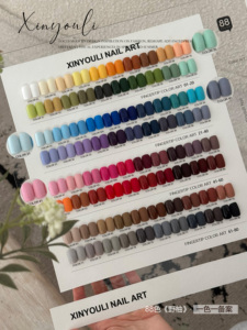 Juego de esmalte de gel no tóxico ecológico de 88 colores con base y capa superior gratis | Kit de Arte de uñas UV LED Soak off | Colores brillantes sólidos - Product Image 5