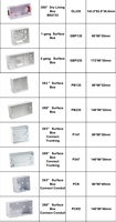 Boîte de surface CE durable 1-3 gang, montage facile, boîte à interrupteur en PVC PB135, boîte de surface/de fond pour interrupteur électrique