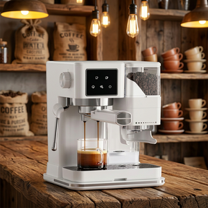 <b>Automatic</b> Espresso <b>Machine</b> 15 Bar Digital Control Touch Screen Adjustable Grinder 1.8L Water Tank for Home Use - Product Image 1