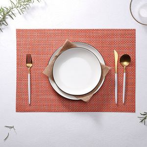 <span class=keywords><strong>Mantel</strong></span> de mesa de <span class=keywords><strong>PVC</strong></span> de estilo europeo, <span class=keywords><strong>mantel</strong></span> de fácil limpieza, utensilios de cocina individuales, alfombrillas occidentales tejidas - Product Image 2