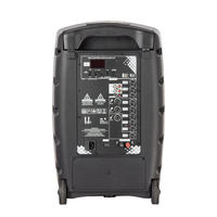 Enceinte PA portable professionnelle avec poignée et roulettes - 100W RMS, Bluetooth 5.0, batterie intégrée pour événements en extérieur