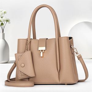 Minimalist <b>Pink</b> Color Handbag <b>Purse</b> Set Luxury PU Leather Tote Bag for Woman - Product Image 6