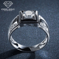 Cincin Pasangan Mewah Pria dan Wanita, Kustom 9K 10K 14K 18K 24K Berlapis Emas Putih Kuning Mawar Merah Mossianite Berlian Alami Pernikahan