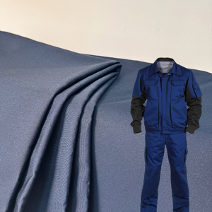 Chemise de travail de sécurité personnalisée avec logo T65/R35, en tissu sergé de polyester jaune-orange, poids moyen 245 g/m², vente en gros - Product Image 1