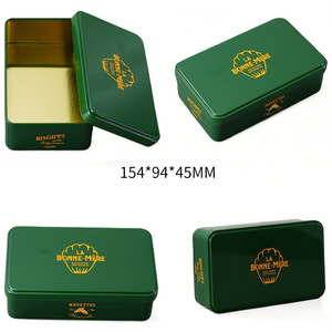 Tùy chỉnh hình chữ nhật cấp thực phẩm hộp thiếc cho <span class=keywords><strong>Cookie</strong></span> Biscuit Kẹo sô cô la bao bì kim loại lưu trữ Quà Tặng container nhà máy - Product Image 3