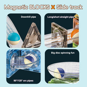 Rompecabezas Magnético de 105 Piezas con Diseño de Diamantes, Pista de Plástico con Bloques Magnéticos Deslizantes Variables, Regalo de Navidad - Product Image 2