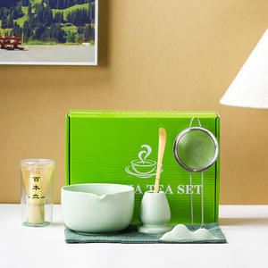 Комплект для приготовления традиционного матча OEM/ODM: бамбуковый веник и керамическая чаша – идеально для начинающих и розничной продажи, для церемонии Зен - Product Image 1