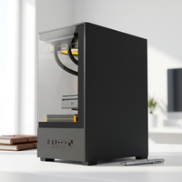 Boîtier PC de bureau A-196-MATX en gros avec ports USB, audio et micro, double stockage HDD/SSD, compatible Micro-ATX/ITX