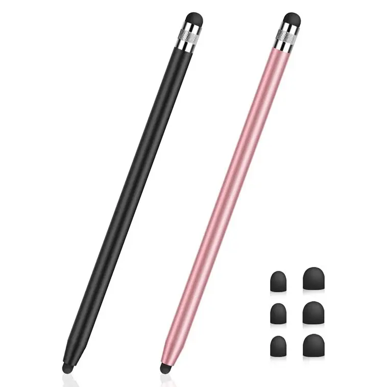 COO Wholesale Custom Logo Metal 2 in 1 Stylus Pen Fine Point Touch Screen Pencil Compatible Stylus Pen For iPad Phone