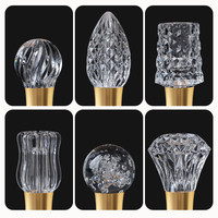 Lampe suspendue minimaliste créative en acrylique cristal de luxe style diamant, ampoule LED E27/E14, 6000K Ra>95