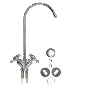 Robinet de cuisine à double débit en acier inoxydable, col de cygne, 2 points, 3 becs, purificateur d'eau, installation facile - Product Image 5