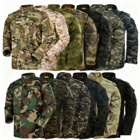 Vêtements tactiques de sécurité Ensemble chemise et pantalon Vêtements de chasse pour hommes Uniforme noir Fatigue Camo Combat Uniforme Style ACU